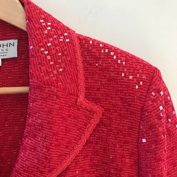 St John Evening Sequined Blazer Jacket 8 - Picture 3 of 7